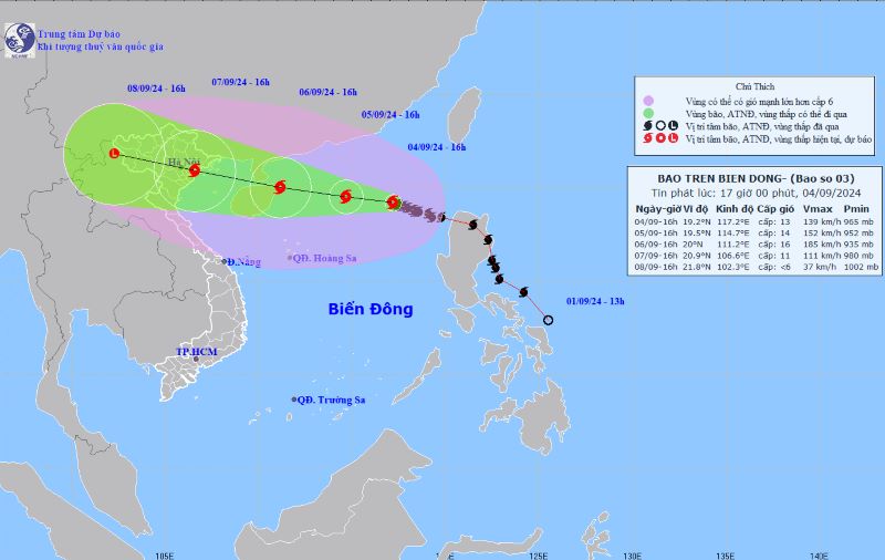 Bão Yagi đang hướng vào Vịnh Bắc bộ, vẫn còn hơn 880 tàu thuyền của ngư dân Thanh Hóa hoạt động trên biển