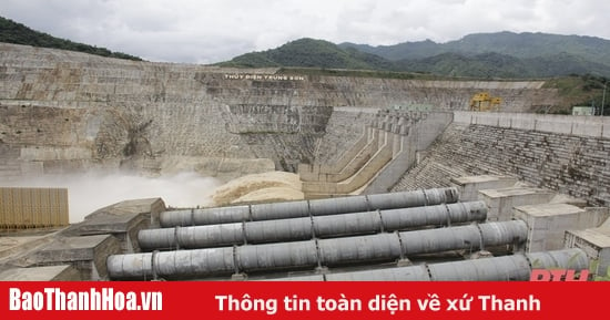 Thủy điện Trung Sơn xả lũ lưu lượng 1.330 m3/s để bảo đảm an toàn