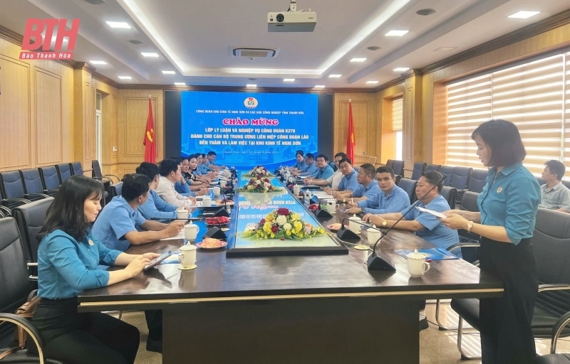 Đoàn cán bộ Trung ương Liên hiệp Công đoàn Lào thăm và làm việc tại Công đoàn Khu kinh tế Nghi Sơn và các Khu công nghiệp tỉnh Thanh Hóa