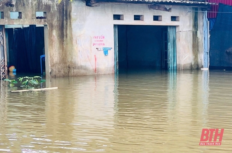 Lũ sông Bưởi lại lên, chính quyền dùng thuyền cứu trợ bà con bị ngập nhà cửa