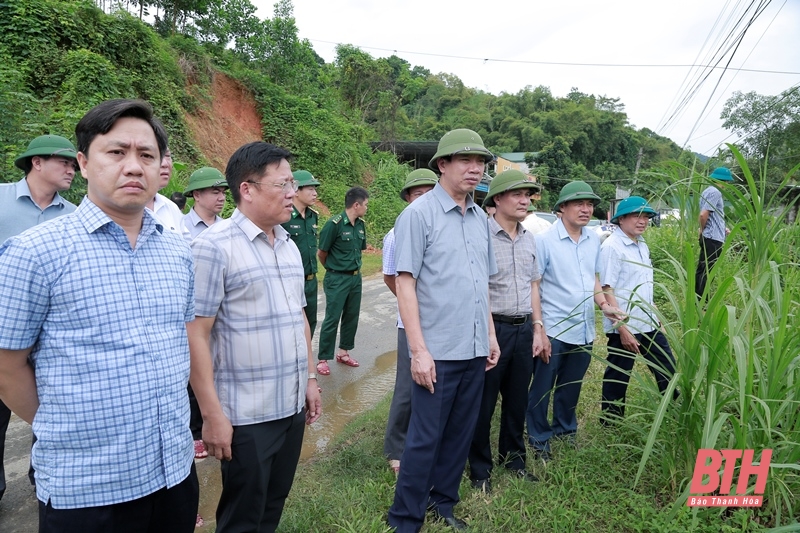 Phó Chủ tịch UBND tỉnh Lê Đức Giang kiểm tra và chỉ đạo khắc phục hậu quả bão số 3 tại các địa phương trong tỉnh