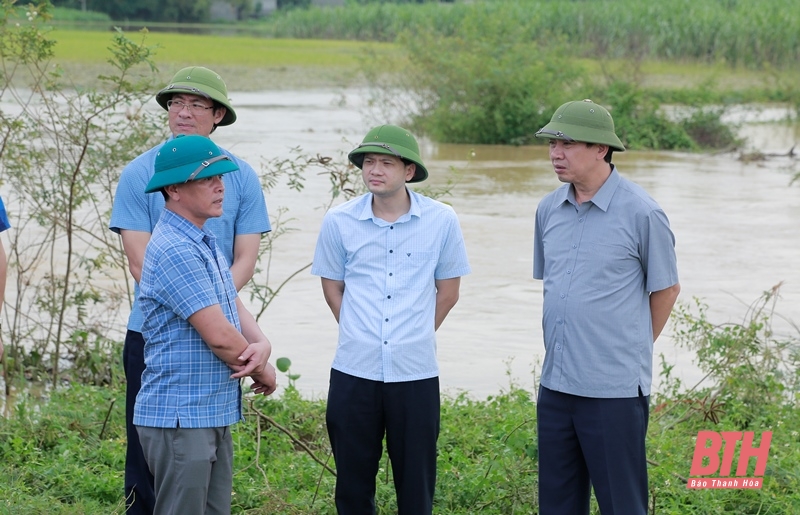 Phó Chủ tịch UBND tỉnh Lê Đức Giang kiểm tra và chỉ đạo khắc phục hậu quả bão số 3 tại các địa phương trong tỉnh