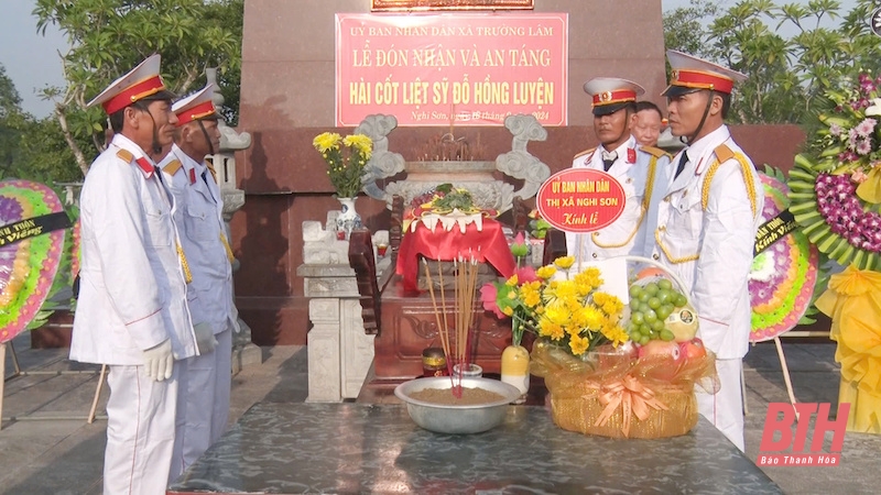 Lễ đón nhận và an táng hài cốt liệt sỹ Đỗ Hồng Luyện