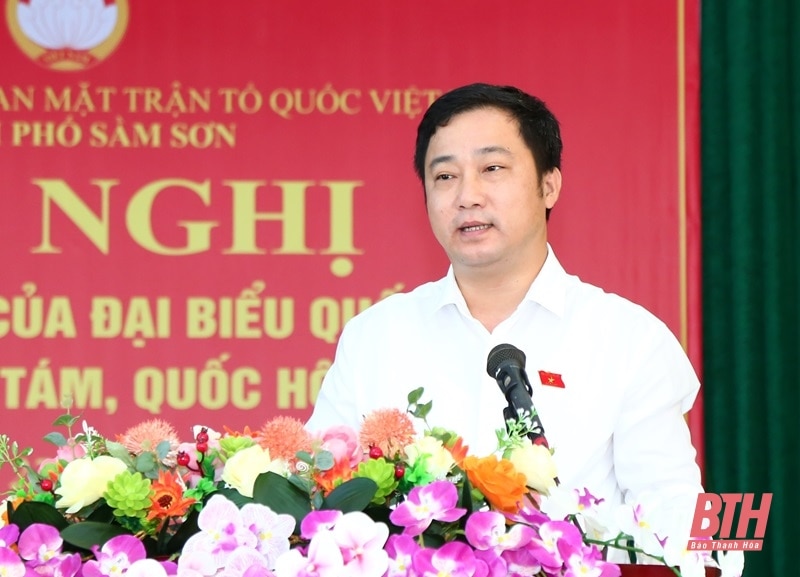 Đoàn ĐBQH tỉnh Thanh Hoá tiếp xúc cử tri tại TP Sầm Sơn