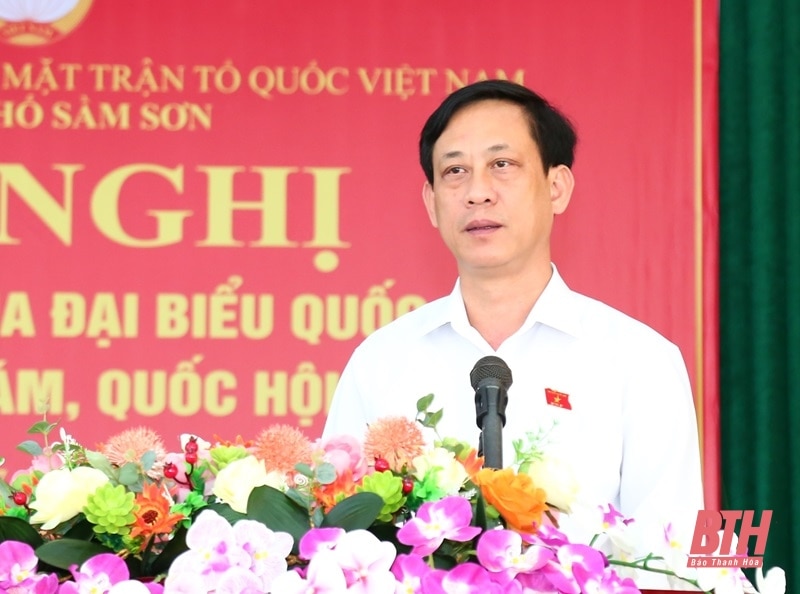 Đoàn ĐBQH tỉnh Thanh Hoá tiếp xúc cử tri tại TP Sầm Sơn