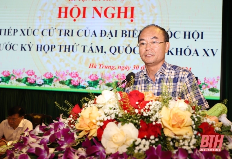 Đoàn ĐBQH tỉnh tiếp xúc cử tri tại các huyện Hà Trung, Hậu Lộc