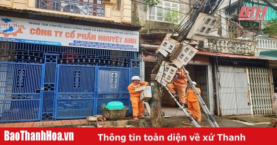 Khắc phục nhanh nhất sự cố về điện trên địa bàn Thanh Hóa do bão số 3 gây ra