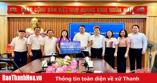 Die Stadt Thanh Hoa spendet 3 Milliarden VND zur Unterstützung der von Sturm Nr. 3 betroffenen Menschen im Norden