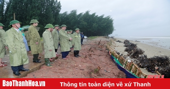 Thứ trưởng Bộ Nông nghiệp và Phát triển nông thôn kiểm tra công tác ứng phó với bão số 3 tại Thanh Hóa