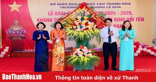 Trưởng Ban Tuyên giáo Tỉnh ủy Đào Xuân Yên dự lễ khai giảng năm học mới tại Trường THPT Hoàng Lê Kha