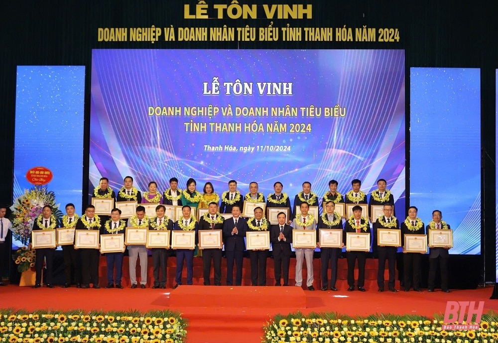 Tôn vinh doanh nghiệp, doanh nhân tiêu biểu tỉnh Thanh Hoá năm 2024