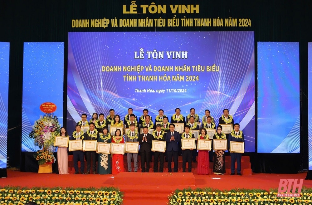 Tôn vinh doanh nghiệp, doanh nhân tiêu biểu tỉnh Thanh Hoá năm 2024