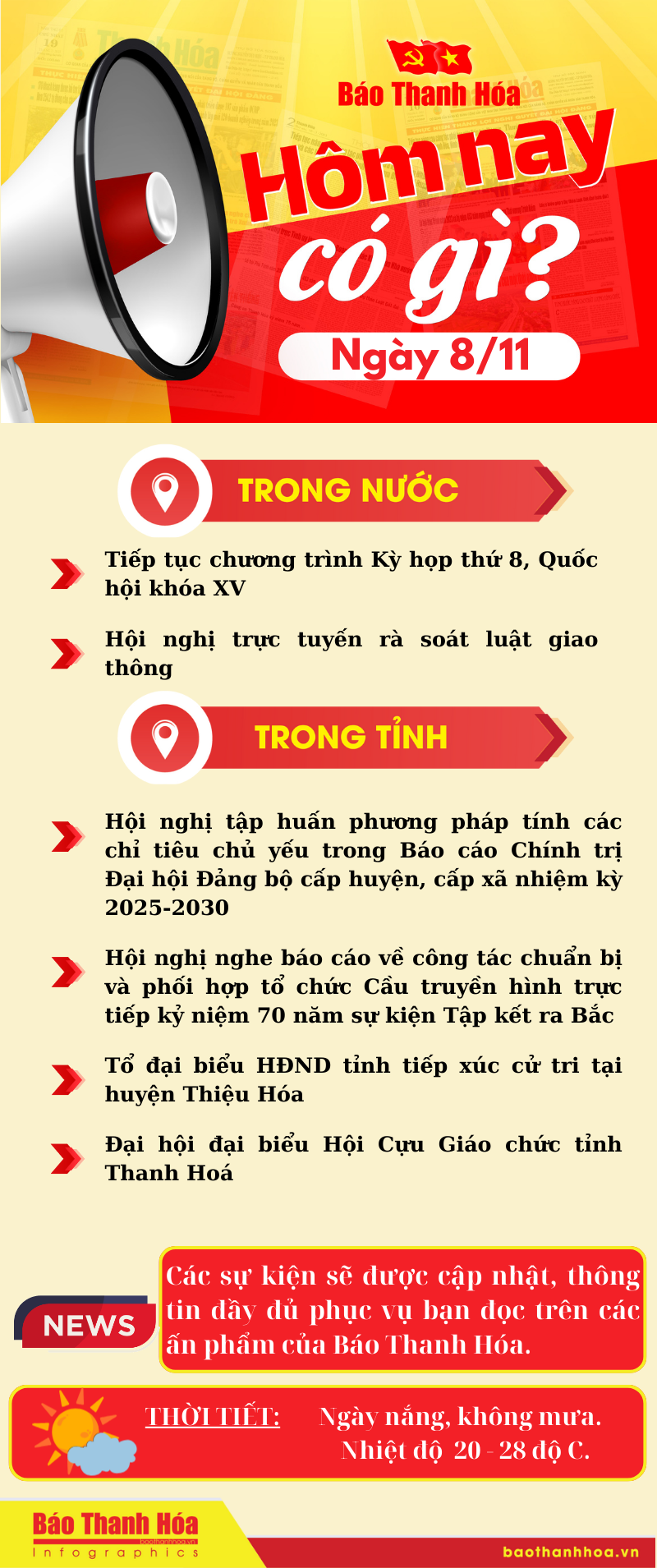 Hôm nay có gì? - Sự kiện nổi bật ngày 8/11/2024