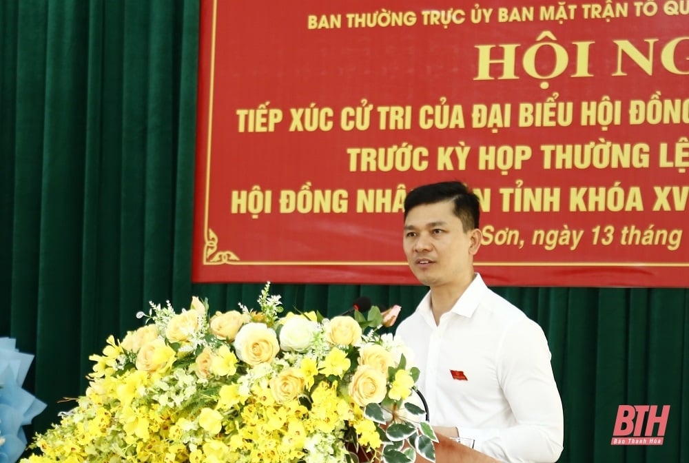 Chủ tịch UBND tỉnh Đỗ Minh Tuấn tiếp xúc cử tri thị xã Nghi Sơn