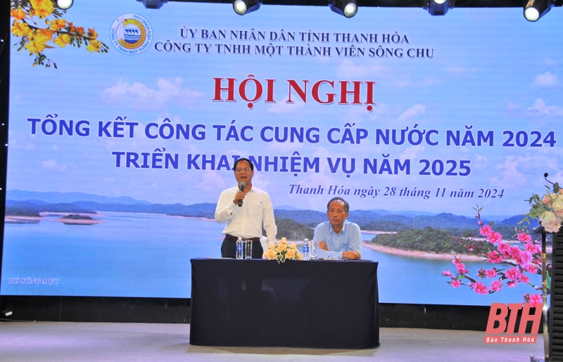 Công ty TNHH MTV Sông Chu tổng kết công tác cung cấp nước năm 2024, triển khai nhiệm vụ năm 2025