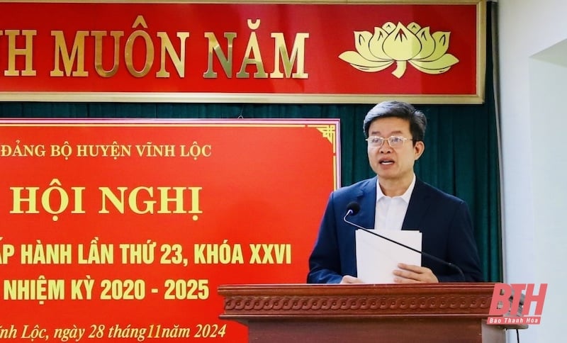 Hội nghị lần thứ 23 Ban Chấp hành Đảng bộ huyện Vĩnh Lộc khóa XXVI