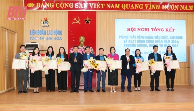 Công đoàn Thanh Hoá xuất sắc dẫn đầu phong trào thi đua công nhân, viên chức, lao động và hoạt động công đoàn năm 2024