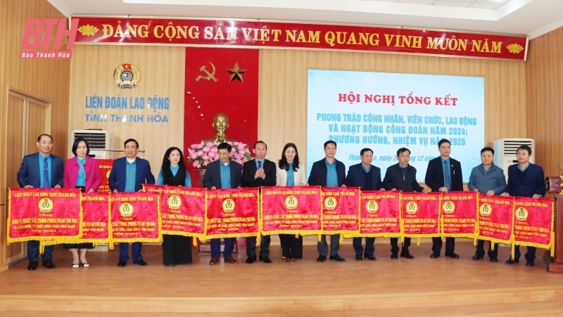 Công đoàn Thanh Hoá xuất sắc dẫn đầu phong trào thi đua công nhân, viên chức, lao động và hoạt động công đoàn năm 2024