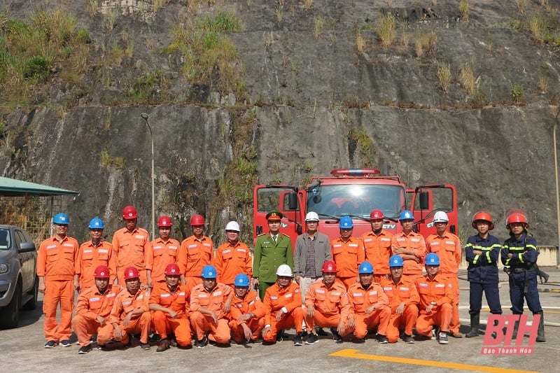 Công ty TNHH MTV Thủy điện Trung Sơn hoàn thành diễn tập phương án phòng cháy, chữa cháy và cứu nạn, cứu hộ năm 2024