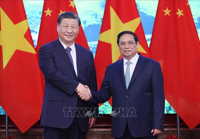 Le Premier ministre Pham Minh Chinh rencontre le secrétaire général et président de la Chine Xi Jinping