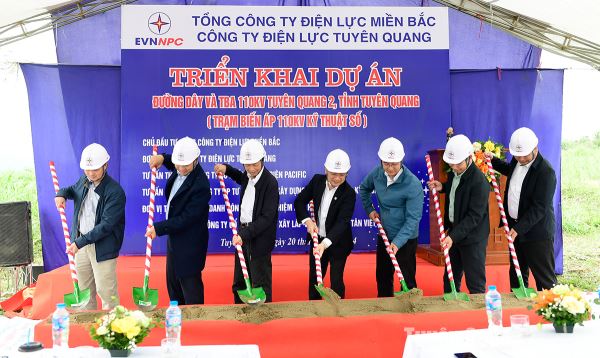 Début de la construction de la ligne électrique 110 kV Tuyen Quang 2 et du poste de transformation