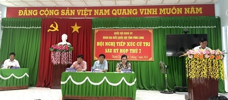 Đoàn Đại biểu Quốc hội tiếp xúc cử tri tại huyện Bình Tân.
