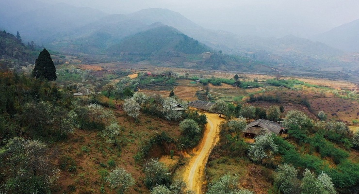 Lùng Cúng (thuộc xã Nậm Có, huyện Mù Cang Chải, tỉnh Yên Bái) là điểm cao nhất trong dãy Hoàng Liên Sơn. Nằm ở ranh giới giữa huyện Mù Cang Chải và huyện Văn Bàn của tỉnh Lào Cai, đỉnh cao 2.913 m so với mực nước biển, nơi đây có khí hậu mát mẻ quanh năm, thường được bao phủ bởi mây và sương mù. Ảnh: Nguyễn Trọng Cung.