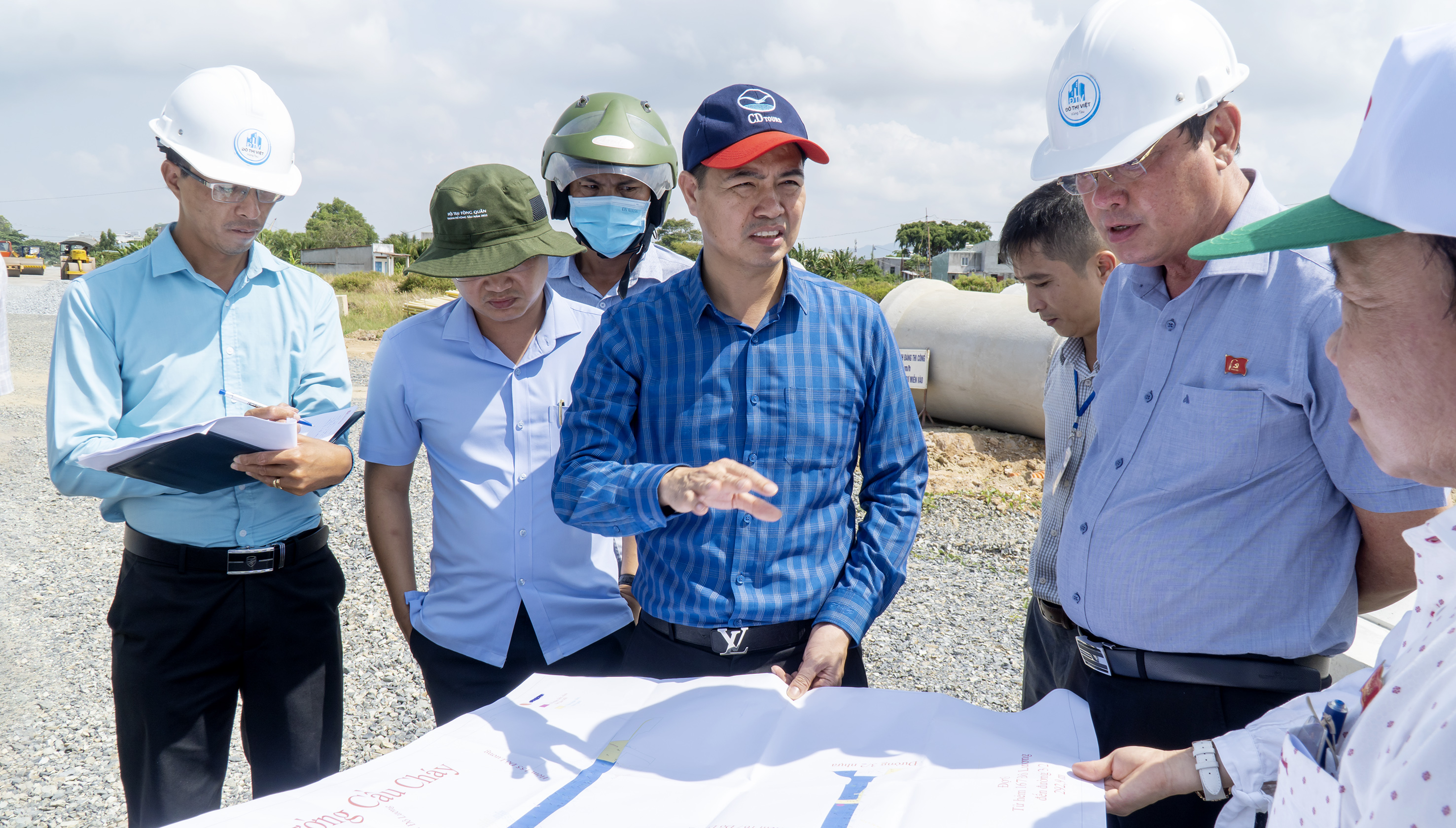 Lãnh đạo TP. Vũng Tàu khảo sát tại Dự án Đường cầu Cháy thuộc địa bàn phường 11, 12.