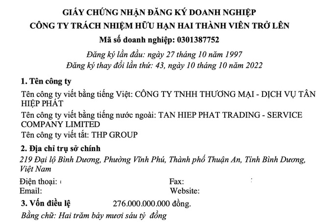 Hồ sơ Tân Hiệp Phát và Chủ tịch Trần Quí Thanh - 1