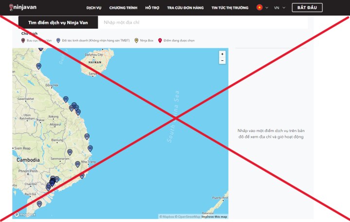 Shipping company Ninja Van removed the wrong map of Vietnam's ...