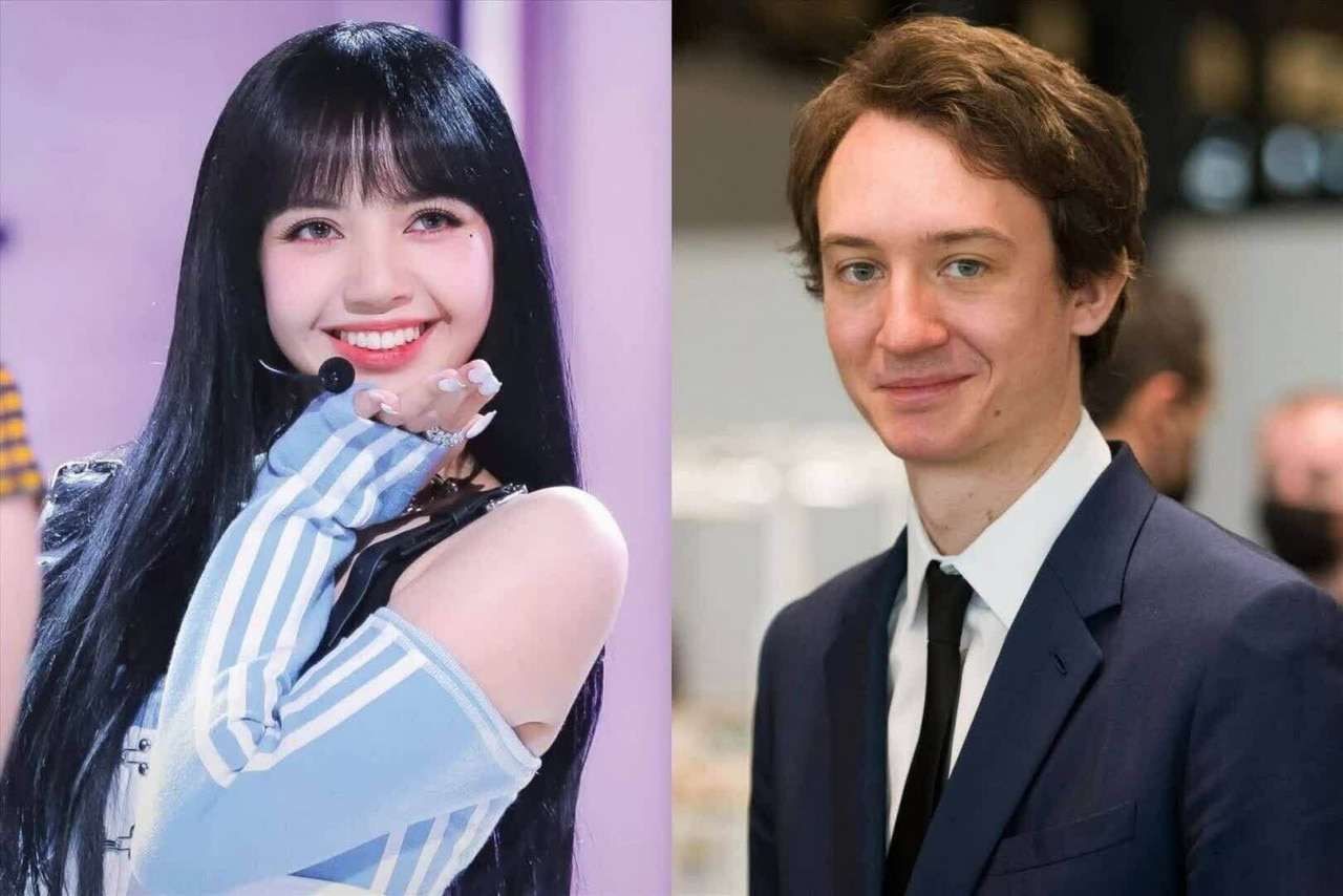 Portrait of Lisa BLACKPINK and Frederic Arnault, Son of One of the Richest  People in the