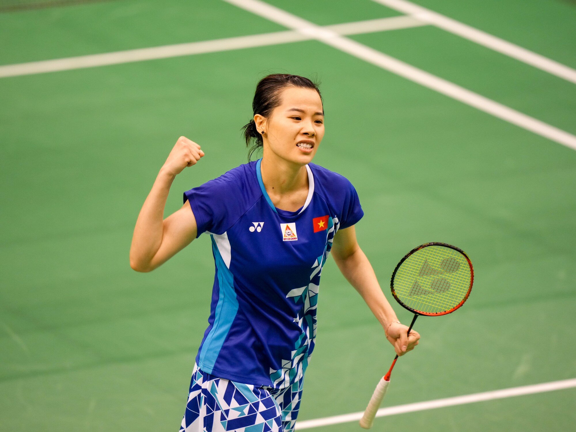 Nguyễn Thùy Linh tạo bất ngờ lớn ở giải cầu lông Trung Quốc mở rộng - Ảnh 1.