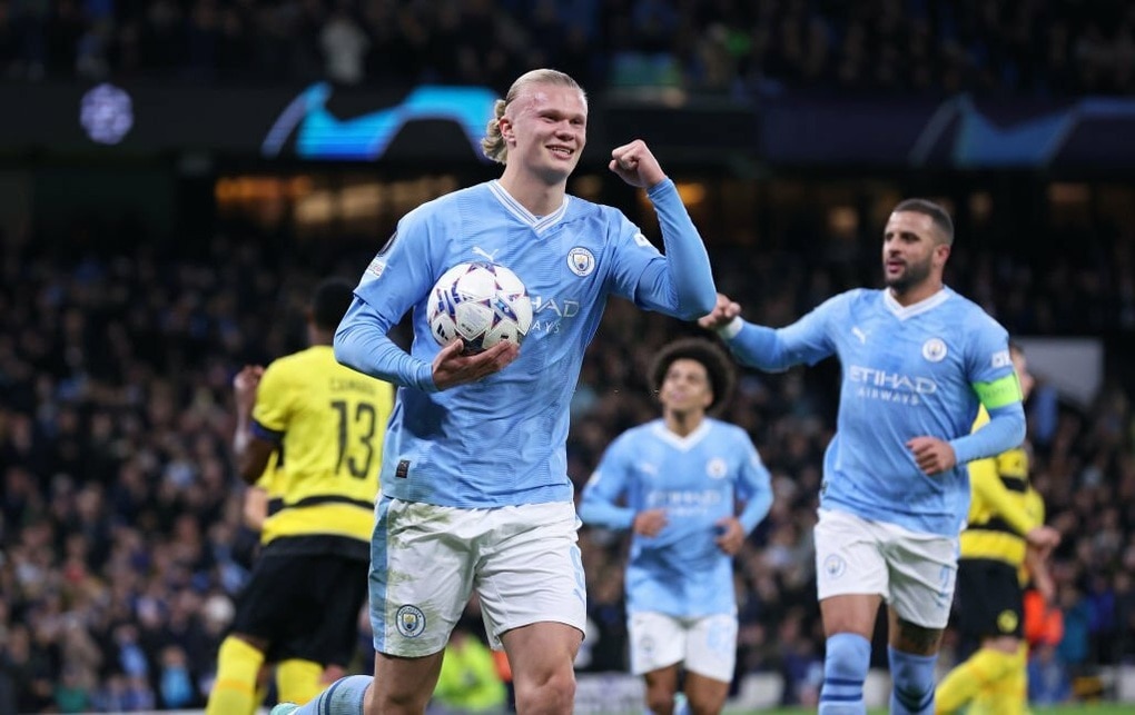 Haaland Scores Two as Man City Beats Young Boys 3-0 and Advances in Champions  League