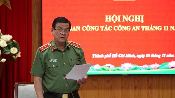 Thiếu tướng Lê Hồng Nam, Giám đốc Công an TPHCM phát biểu chỉ đạo