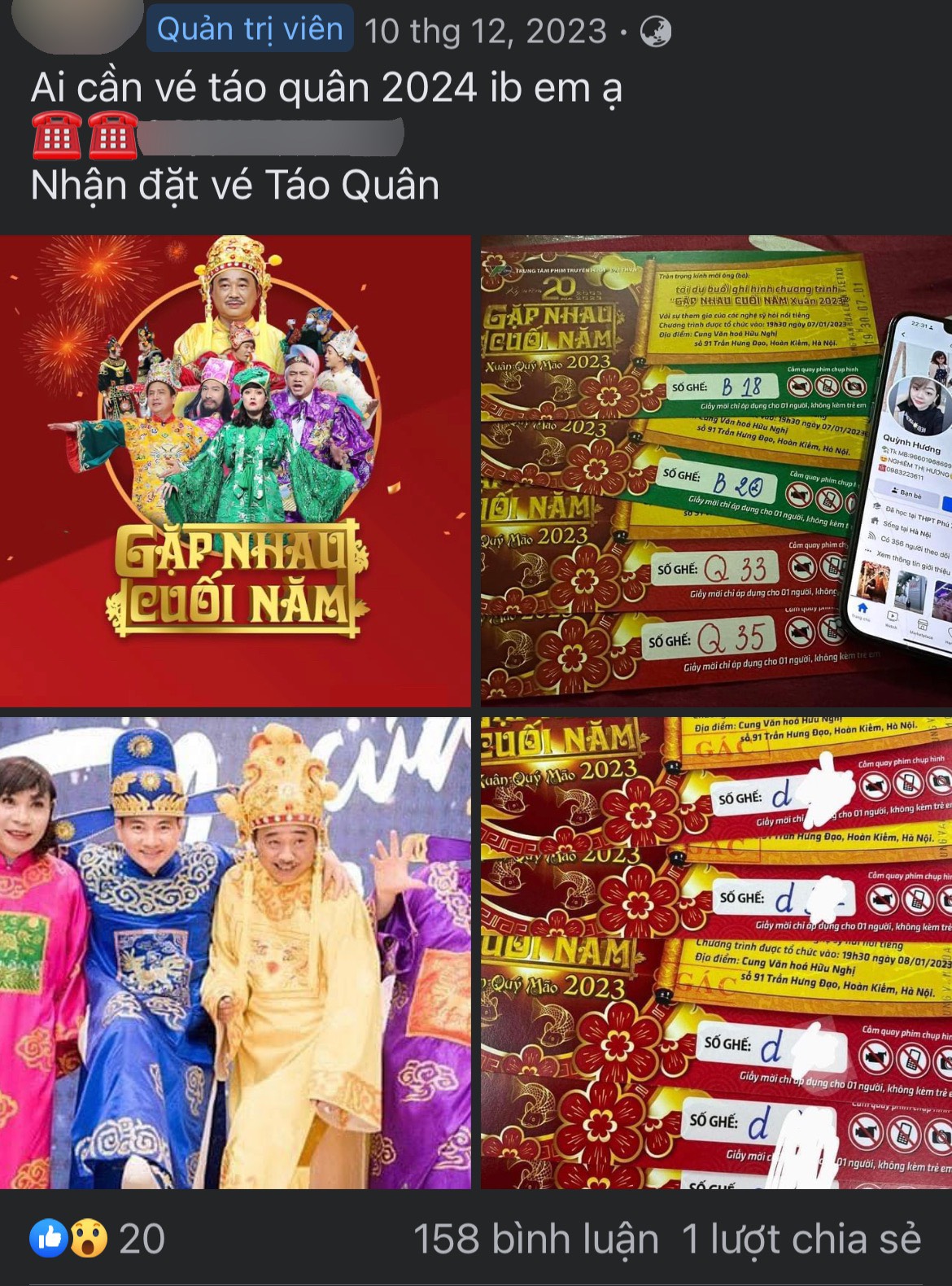 Táo quân 2024 lộ hint tập luyện, vé xem được rao bán với giá trên trời