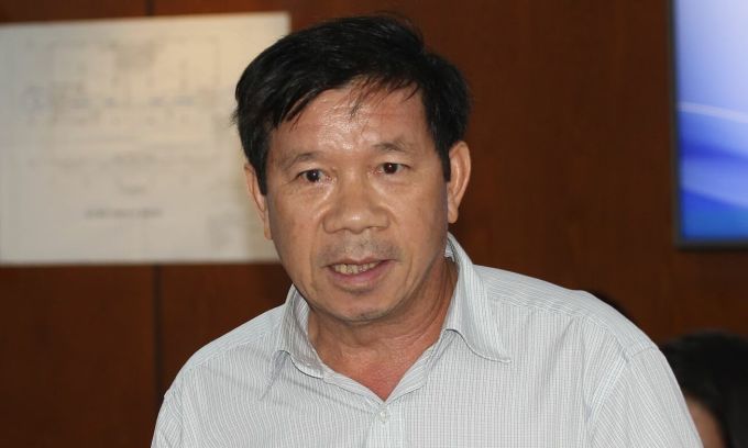 Ông Phạm Minh Hải. Phó giám đốc Trung tâm Quản lý hạ tầng giao thông đường bộ TP HCM, tại họp báo chiều 4/1. Ảnh: An Phương