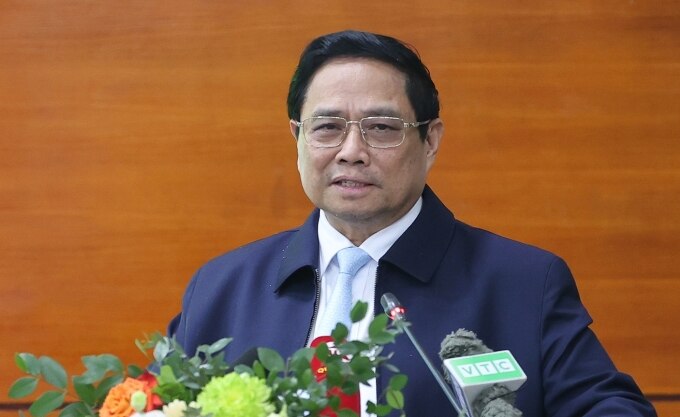 Thủ tướng Chính phủ Phạm Minh Chính phát biểu tại hội nghị tổng kết ngành nông nghiệp, chiều 3/1. Ảnh: VGP