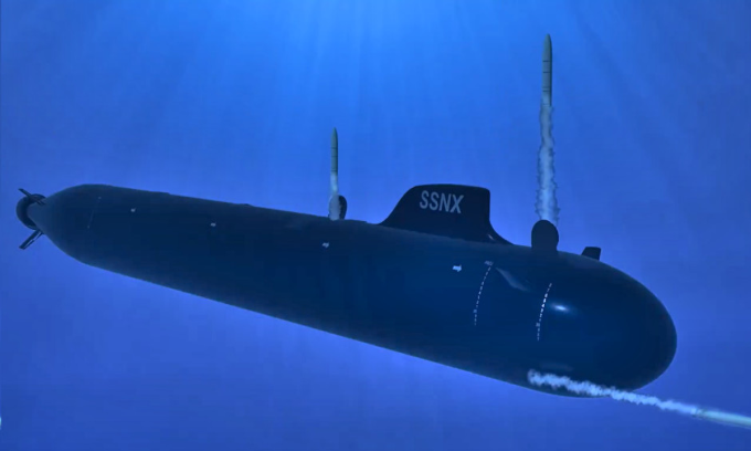 Ảnh đồ họa về tàu ngầm dự án SSN(X). Ảnh: General Dynamics Electric Boat