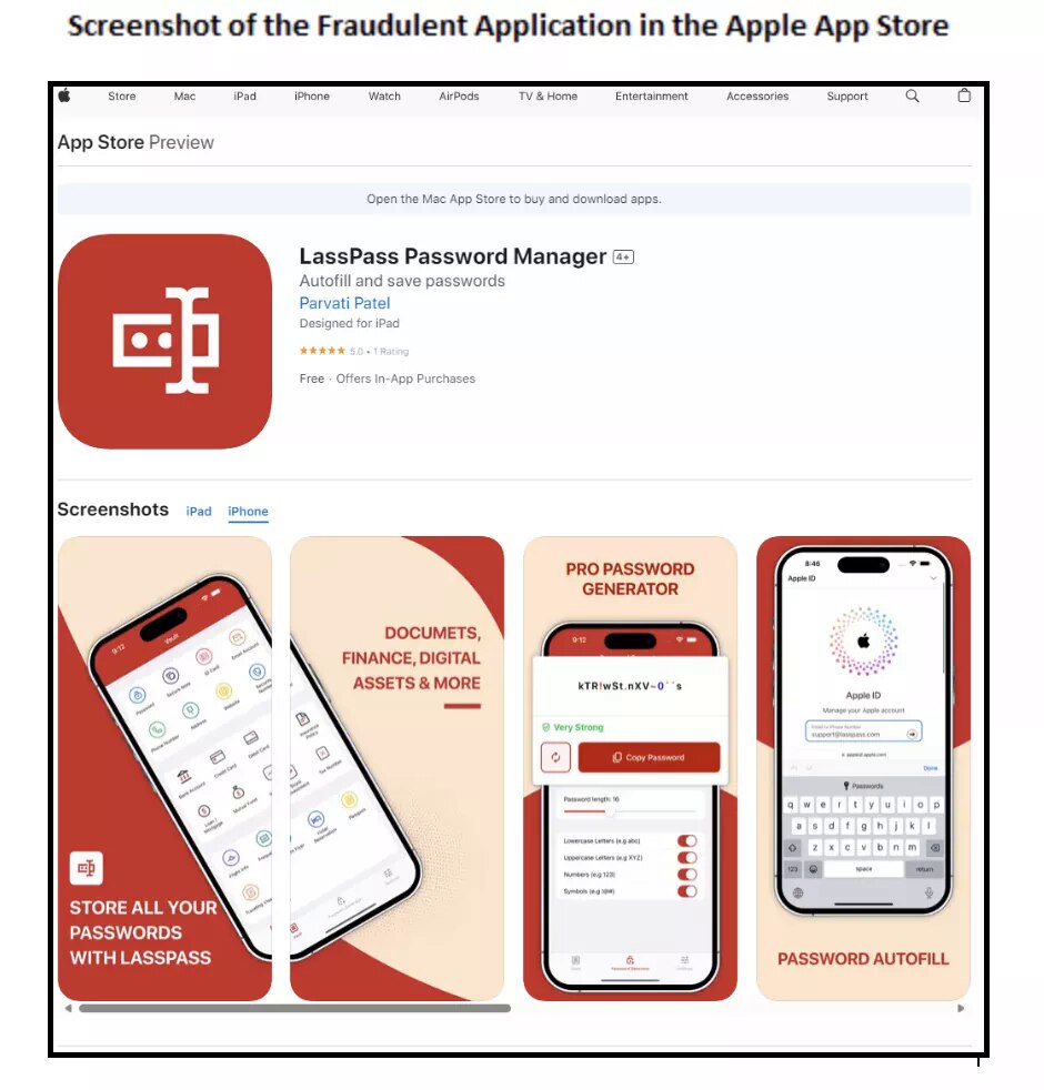 Ứng dụng giả mạo trình quản lý mật khẩu LastPass lọt vào App Store- Ảnh 1.