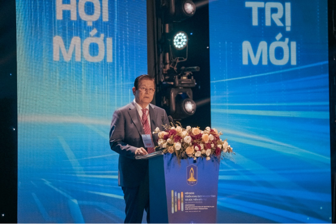 Phó chủ tịch Lee Sang Woon phát biểu tại hội nghị. Ảnh: Hyosung Viêt Nam