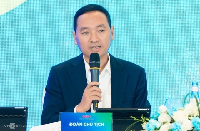 CEO Nguyễn Văn Tuấn tại phiên họp thường niên Gelex năm 2024, tổ chức ngày 28/3. Ảnh: Minh Sơn