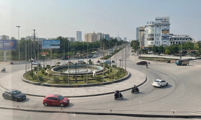 Khu vực đặt tượng nằm ở điểm giao nhau giữa Đại lộ Lênin với đường Nguyễn Phong Sắc, TP Vinh. Ảnh: Hùng Lê