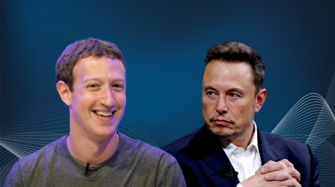 Nhà sáng lập Meta Mark Zuckerberg và CEO Tesla Elon Musk. Ảnh chụp nhân vật: Reuters