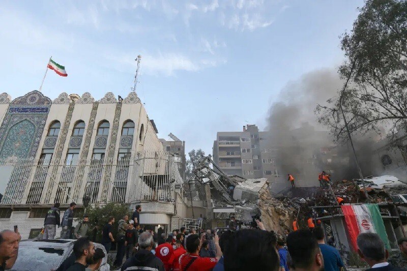 Tòa nhà lãnh sự Iran ở Syria bị tấn công tên lửa, chỉ huy cấp cao IRGC tử vong, Nga lên tiếng, bên nào đứng sau? AFP