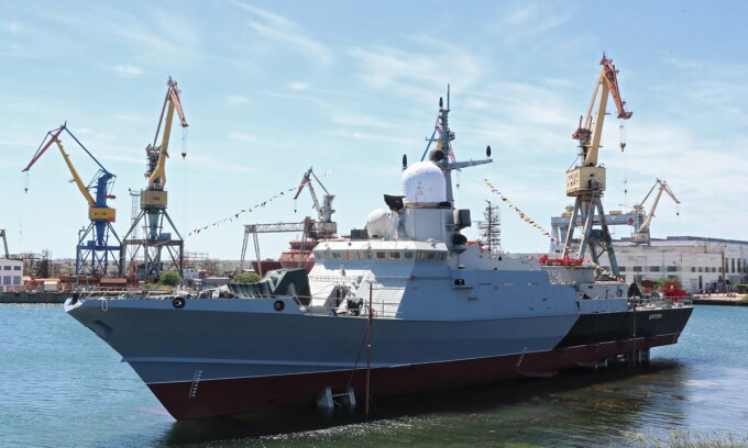 Hộ vệ hạm Cyclone ở cảng Kerch tháng 7/2020. Ảnh: Chính quyền Crimea