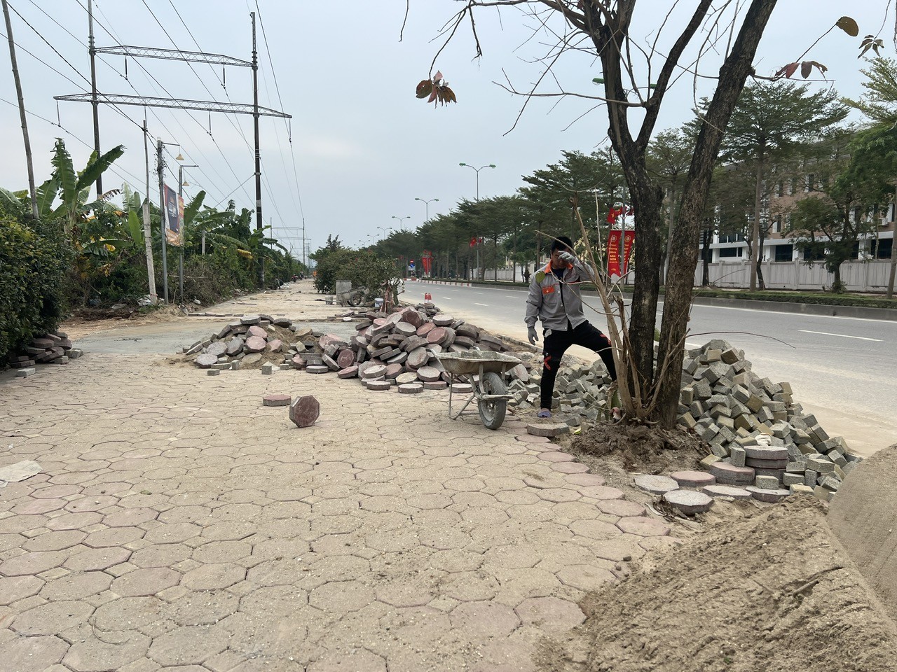 Nhiều tuyến phố tại Hà Nội lát vỉa hè ngay từ đầu năm ảnh 15