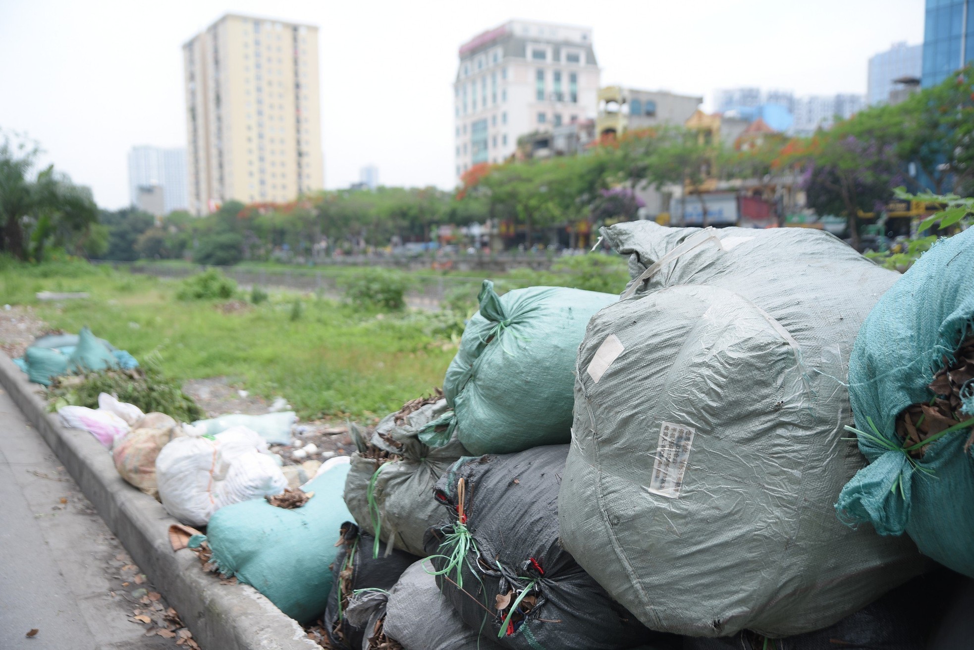 Cận cảnh các tuyến đường đi bộ tại Hà Nội thành bãi trông xe, tập kết rác ảnh 3