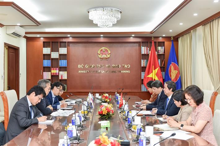 Minister Nguyen Kim Son receives the Japanese Ambassador to Vietnam ...