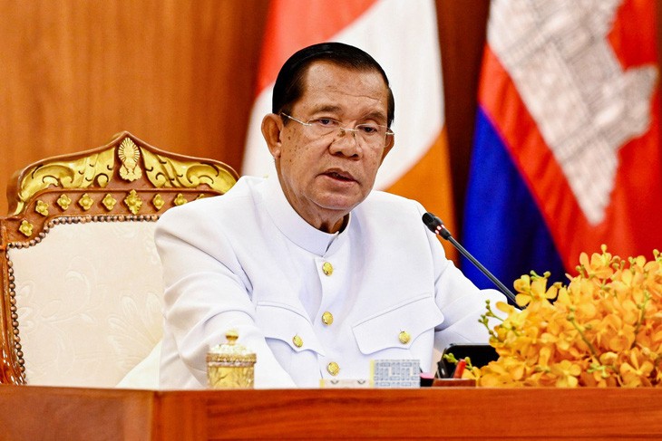 Cựu Thủ tướng Campuchia Hun Sen kêu gọi chính phủ bắt đầu ngay việc xây kênh đào Phù Nam Techo - Ảnh: AFP