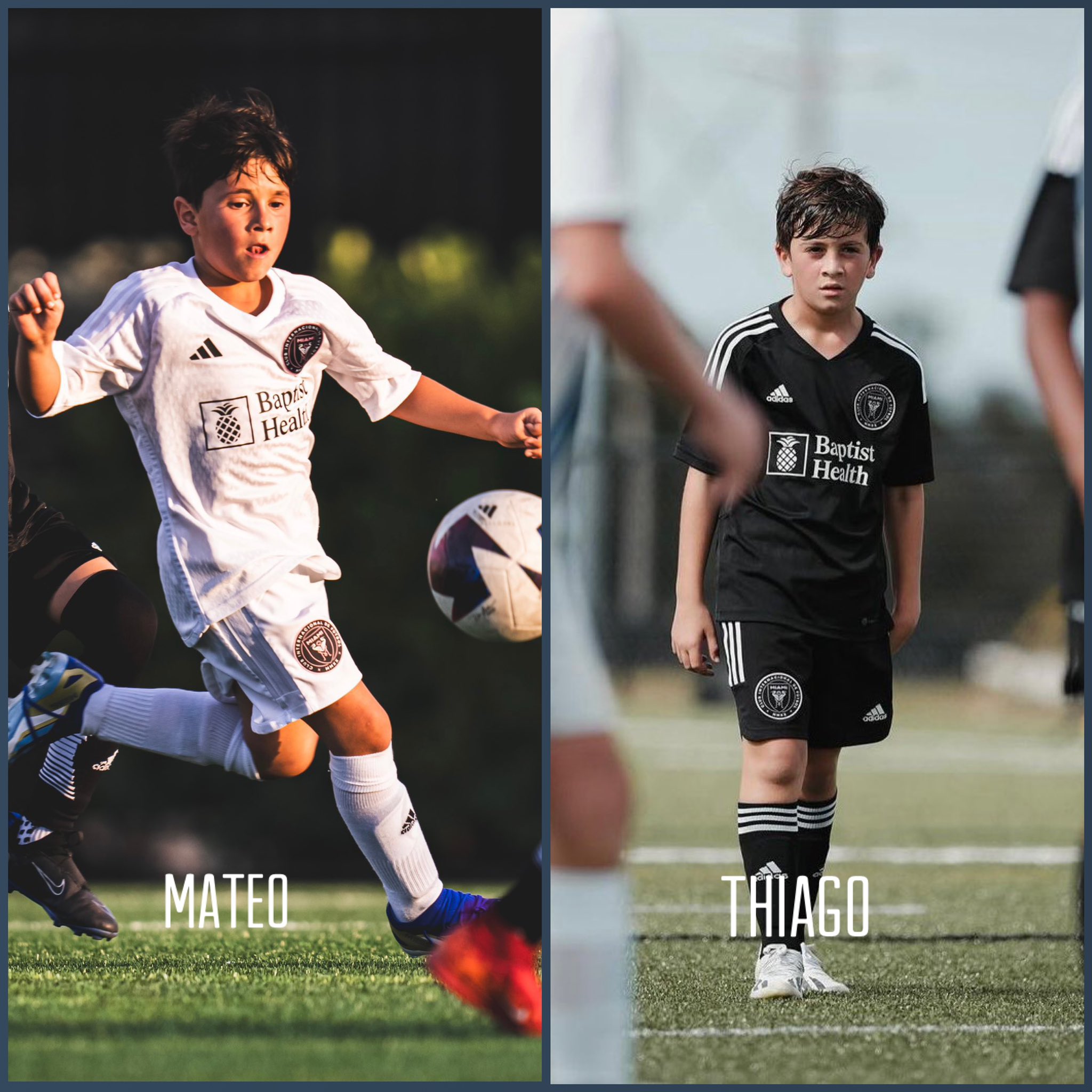 Mateo (left) and his brother Thiago are members of the U.9 and U.12 Inter Miami teams, respectively
